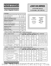 SST109 datasheet pdf Linear Systems