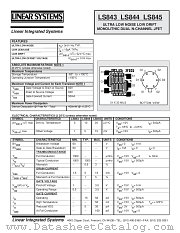LS843 datasheet pdf Linear Systems