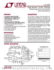 LTC1604 datasheet pdf Linear Technology