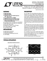 LTC1992-10 datasheet pdf Linear Technology