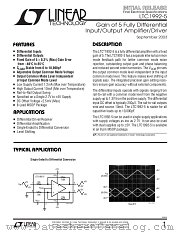 LTC1992-5 datasheet pdf Linear Technology