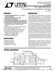 LTC4006 datasheet pdf Linear Technology