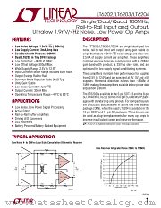 LT6202 datasheet pdf Linear Technology