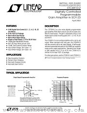 LTC6910-2 datasheet pdf Linear Technology