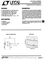LM108 datasheet pdf Linear Technology