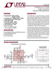 LT5578 datasheet pdf Linear Technology