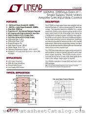 LT6558 datasheet pdf Linear Technology