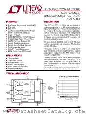 LTC2180 datasheet pdf Linear Technology