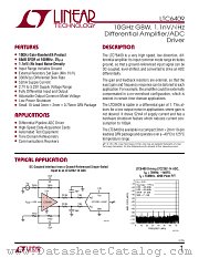LTC6409 datasheet pdf Linear Technology