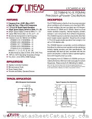 LTC6930-X.XX datasheet pdf Linear Technology