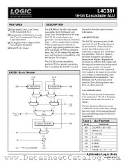 L4C381JC15 datasheet pdf LOGIC Devices Incorporated