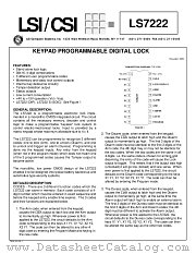 LS7222 datasheet pdf LSI Computer Systems