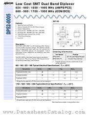 DP52-0005 datasheet pdf Tyco Electronics