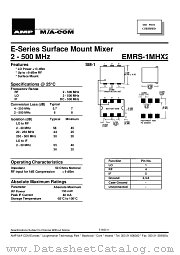 EMRS-1MHX2 datasheet pdf Tyco Electronics