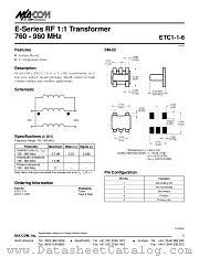 ETC1-1-6 datasheet pdf Tyco Electronics