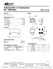 ETC1-1T-75TR datasheet pdf Tyco Electronics