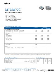 M77 datasheet pdf Tyco Electronics