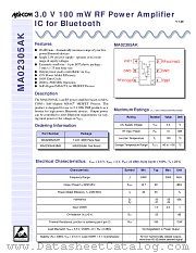 MA02305AK datasheet pdf Tyco Electronics