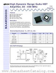 MAAMSS0006 datasheet pdf Tyco Electronics