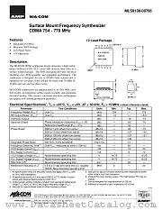 MLS9108-00766 datasheet pdf Tyco Electronics