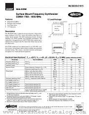 MLS9203-01815 datasheet pdf Tyco Electronics