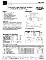 PH1113-100 datasheet pdf Tyco Electronics
