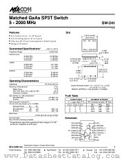 SW-241 datasheet pdf Tyco Electronics