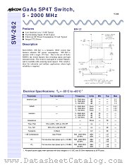 SW-262 datasheet pdf Tyco Electronics