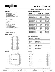 MX23C4000QC-12 datasheet pdf Macronix International