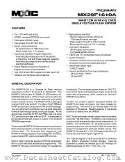29F1610 datasheet pdf Macronix International