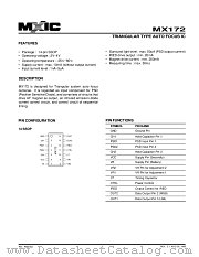 MX172 datasheet pdf Macronix International