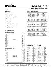 MX23C1610MC-10 datasheet pdf Macronix International