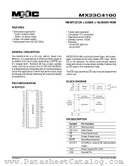 MX23C4100 datasheet pdf Macronix International