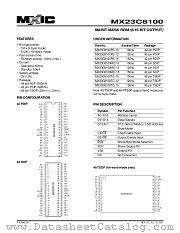 MX23C8100TC-12 datasheet pdf Macronix International
