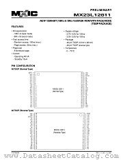 MX23L12811-1 datasheet pdf Macronix International