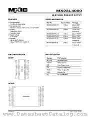 MX23L4000TC-20 datasheet pdf Macronix International