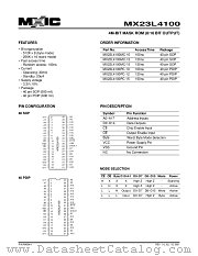 MX23L4100PC-12 datasheet pdf Macronix International