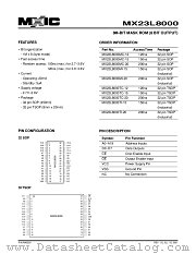 MX23L8000TC-12 datasheet pdf Macronix International