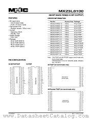 MX23L8100YC-10 datasheet pdf Macronix International