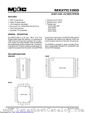 MX27C1000QI-15 datasheet pdf Macronix International