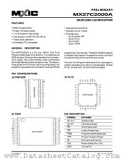 MX27C2000ATI-90 datasheet pdf Macronix International