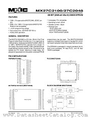 MX27C2100PC-90 datasheet pdf Macronix International
