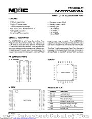 MX27C4000APC-15 datasheet pdf Macronix International