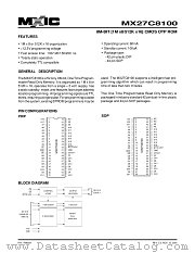 MX27C8100 datasheet pdf Macronix International