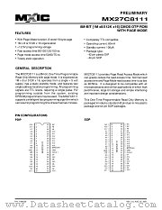 MX27C8111PC-12 datasheet pdf Macronix International