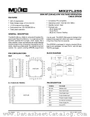 MX27L256PC-12 datasheet pdf Macronix International