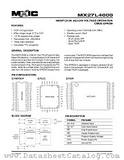 MX27L4000TI-20 datasheet pdf Macronix International