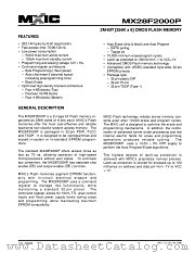 MX28F2000PTC-90C4 datasheet pdf Macronix International