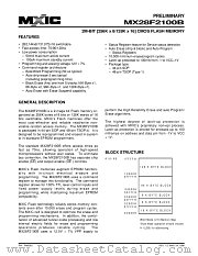 MX28F2100BTC-90 datasheet pdf Macronix International