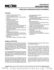 MX29F080MC-12 datasheet pdf Macronix International